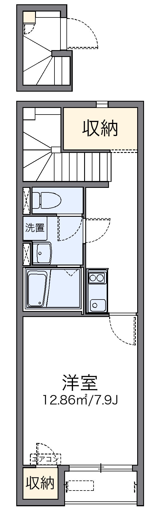 代表的な間取のため実際の間取とは異なる場合があります
