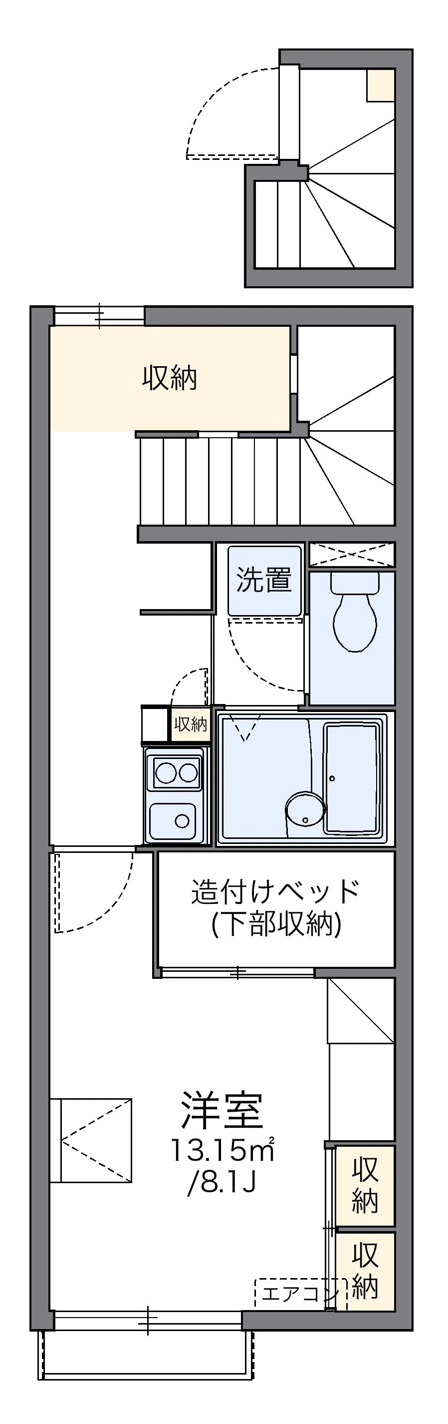 代表的な間取のため実際の間取とは異なる場合があります