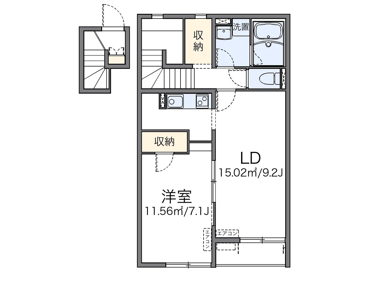 代表的な間取のため実際の間取とは異なる場合があります