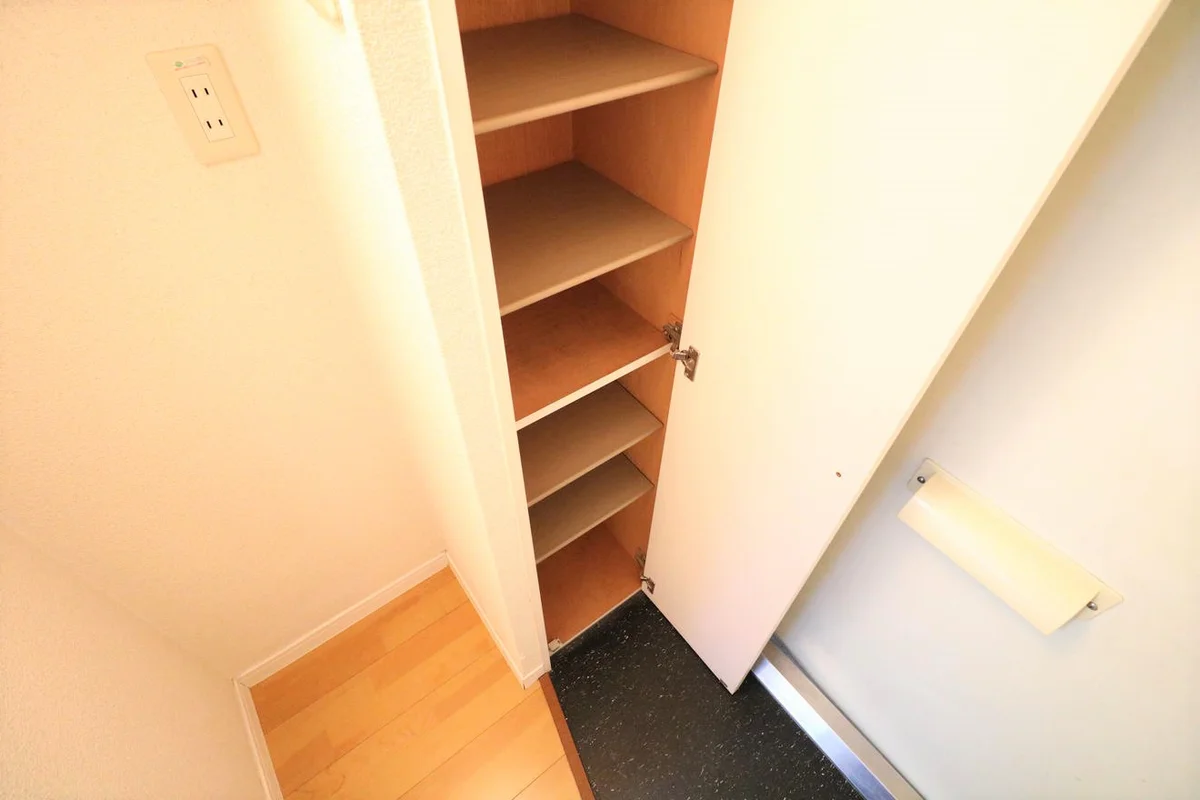 シューズボックス完備により女性でも安心