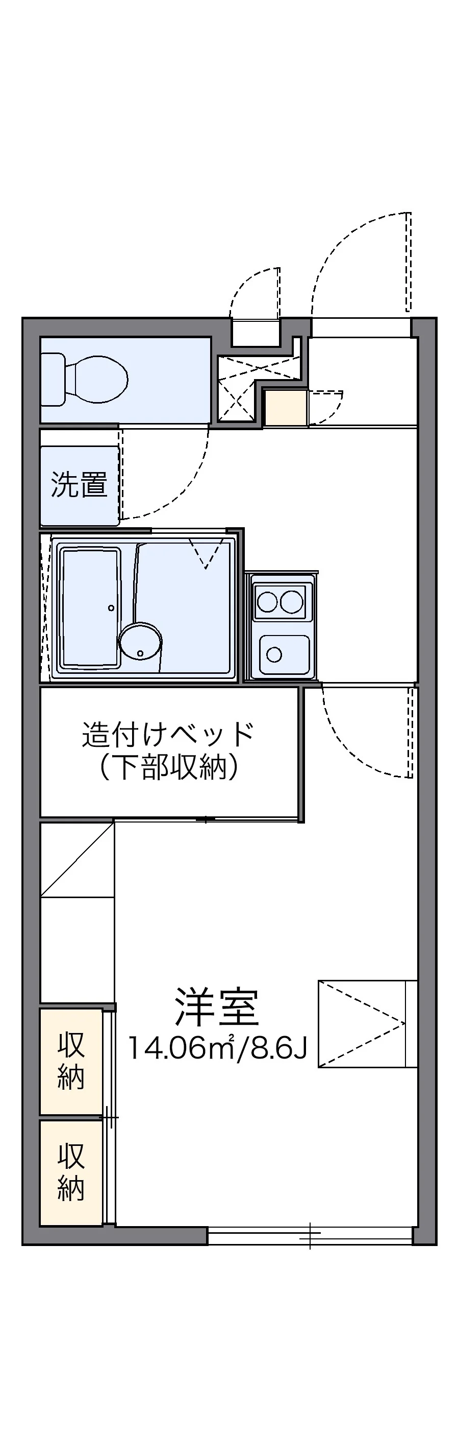 代表的な間取のため実際の間取とは異なる場合があります