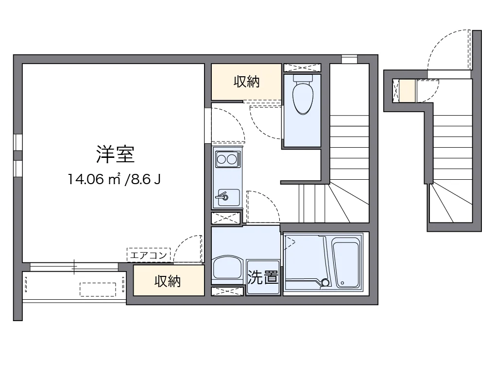 代表的な間取のため実際の間取とは異なる場合があります