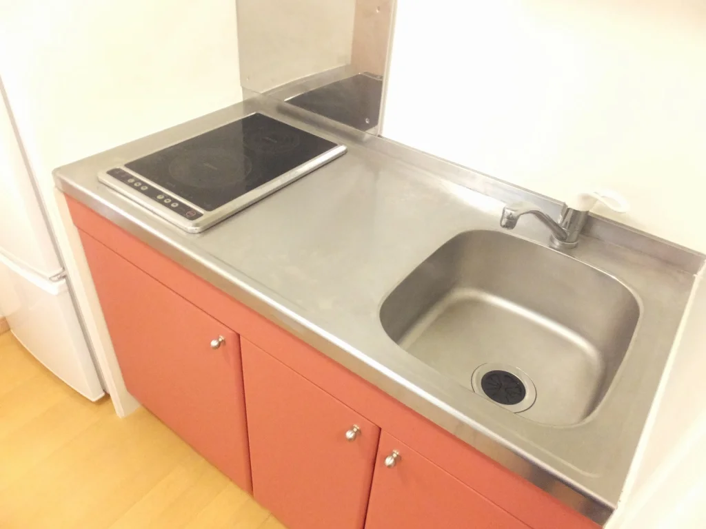 ２口のラジエントコンロキッチンです。