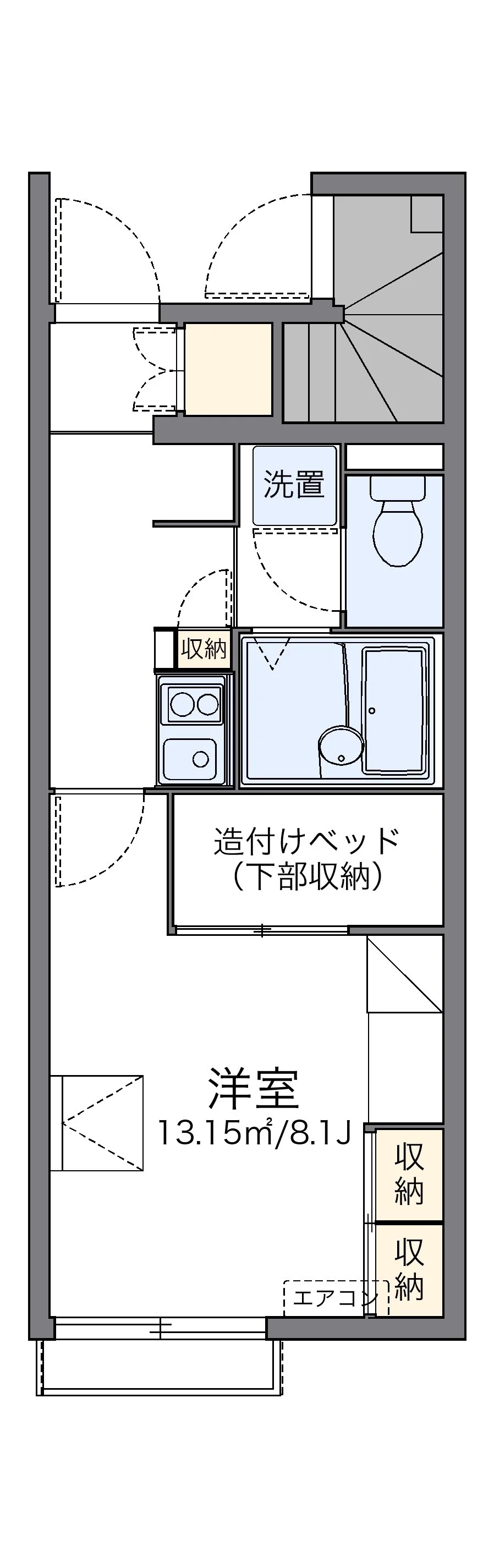 代表的な間取のため実際の間取とは異なる場合があります