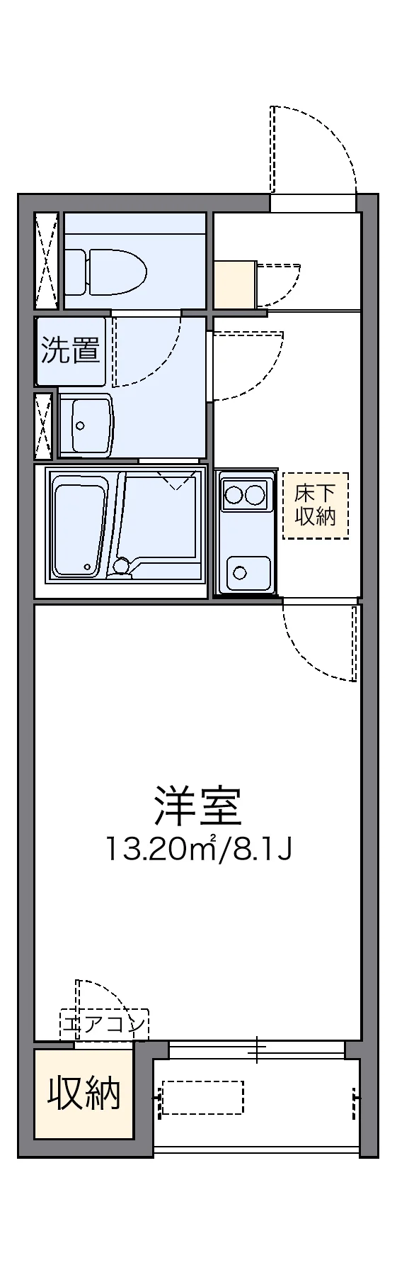 代表的な間取のため実際の間取とは異なる場合があります