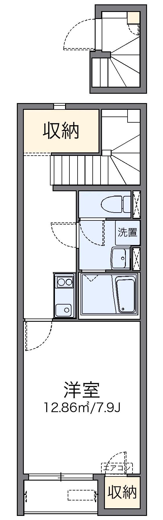 代表的な間取のため実際の間取とは異なる場合があります