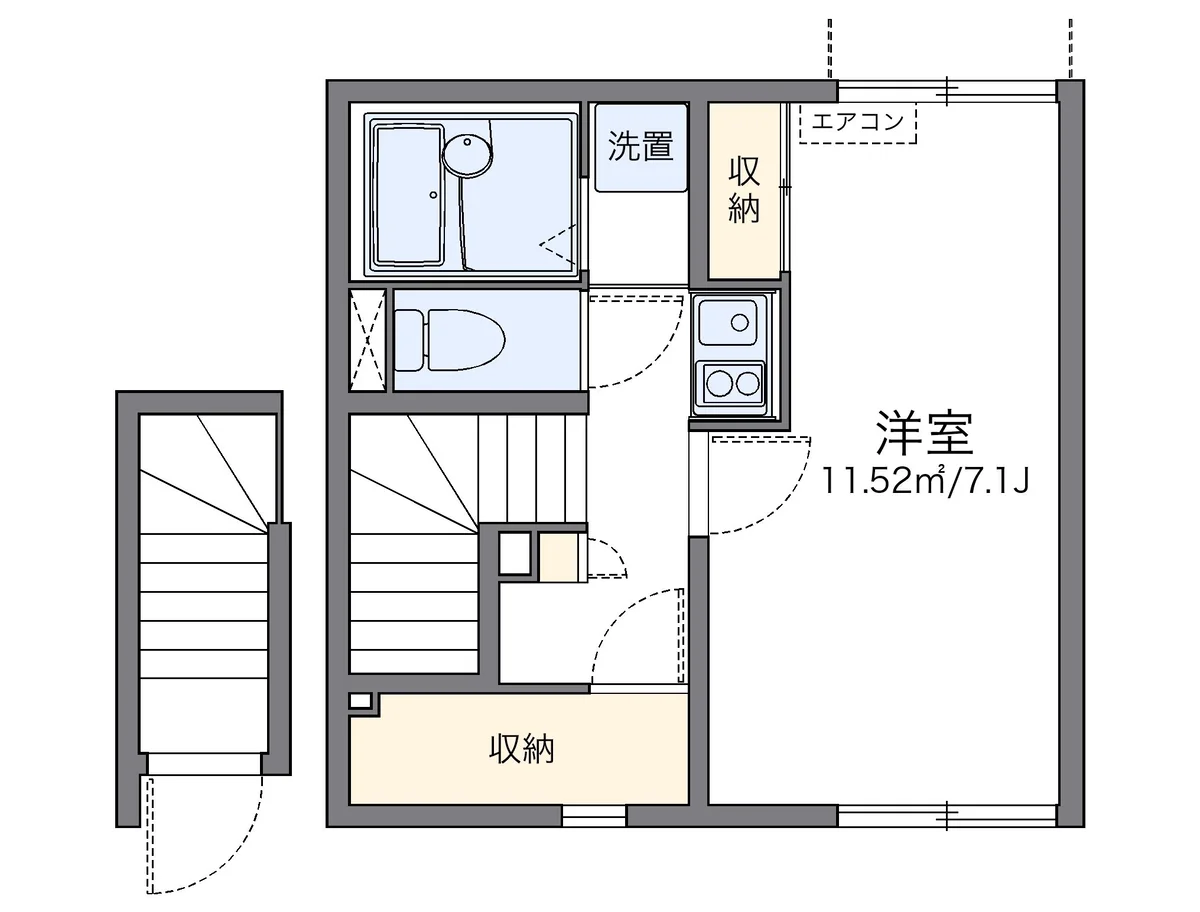 代表的な間取のため実際の間取とは異なる場合があります