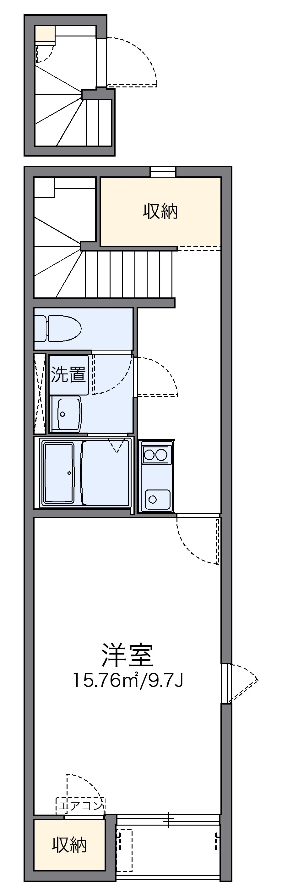 代表的な間取のため実際の間取とは異なる場合があります