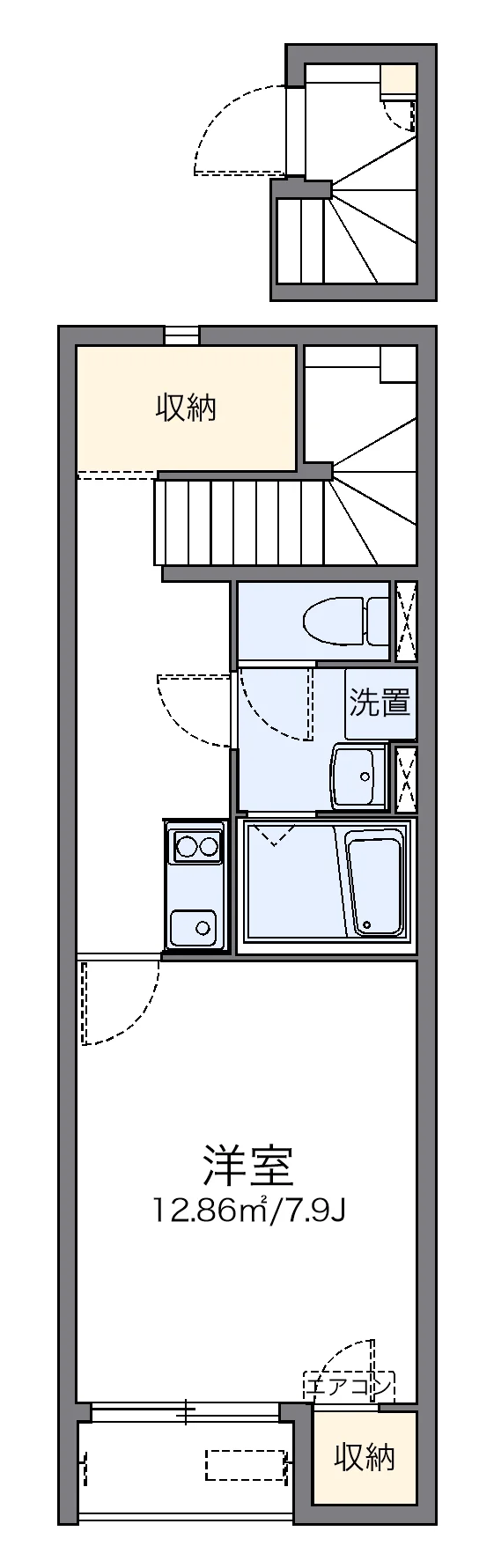 代表的な間取のため実際の間取とは異なる場合があります
