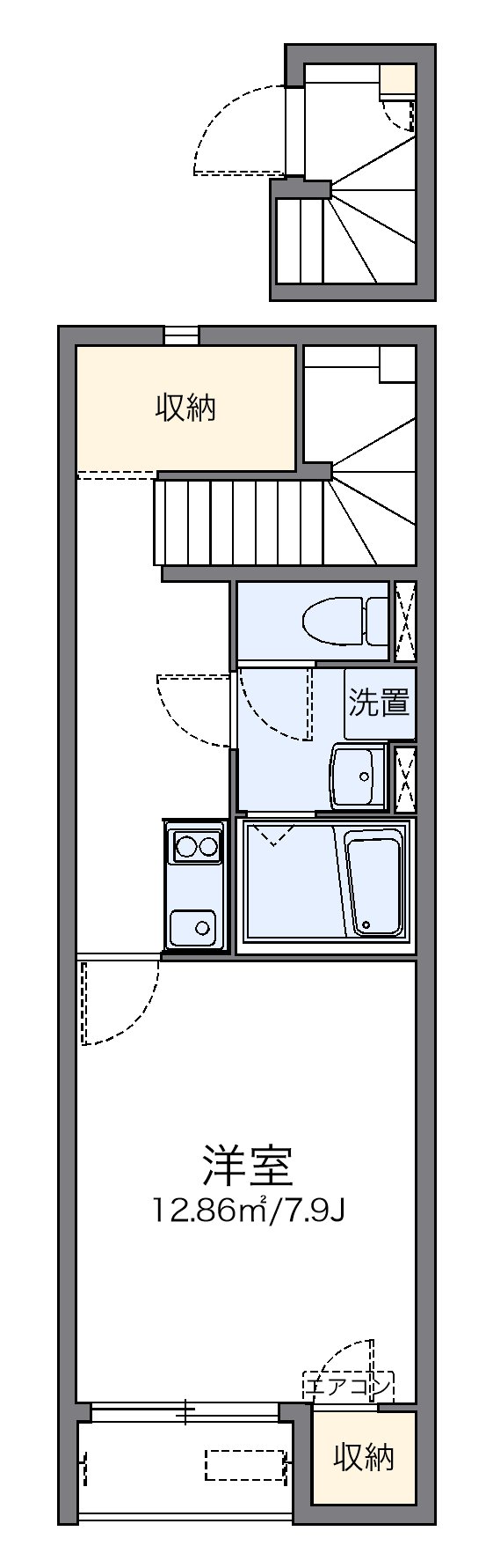 代表的な間取のため実際の間取とは異なる場合があります