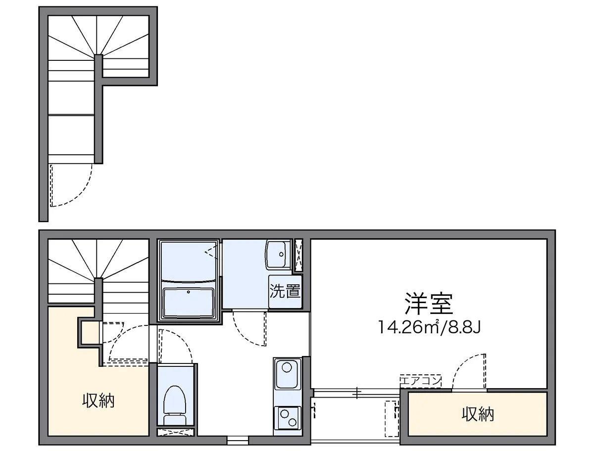 代表的な間取のため実際の間取とは異なる場合があります