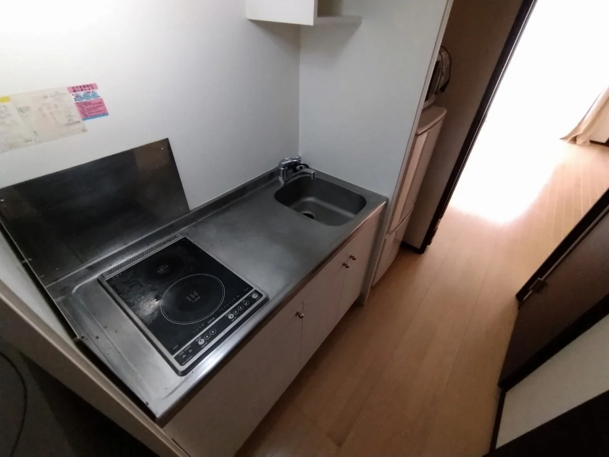 シングルレバー設置　シンク広めです♪