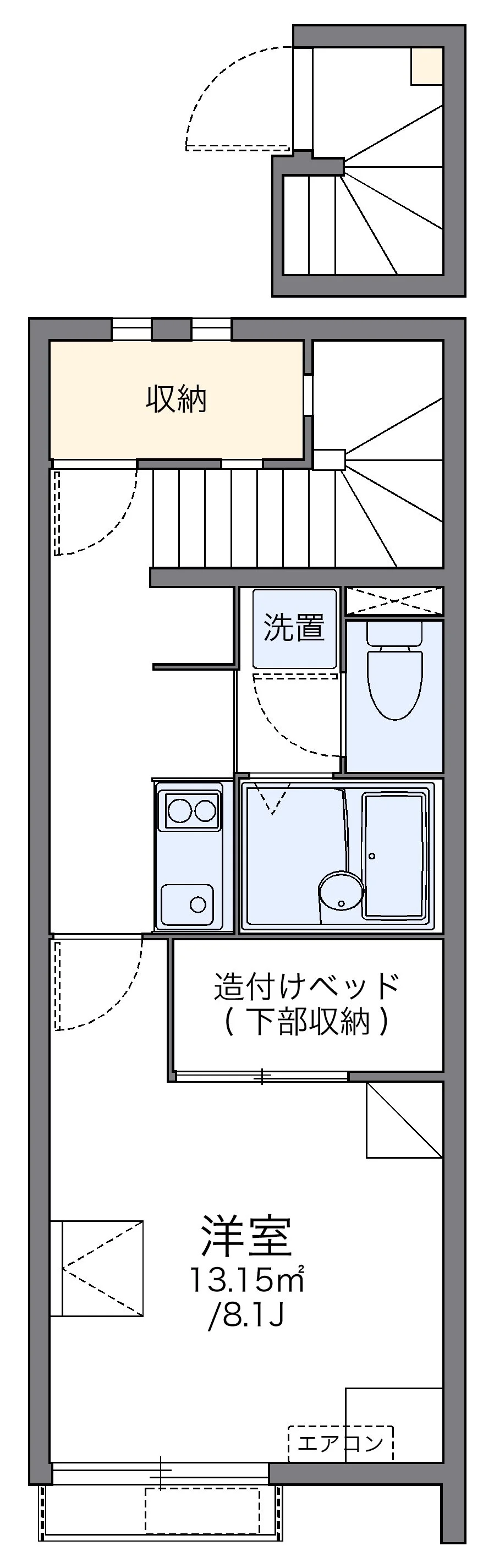 代表的な間取のため実際の間取とは異なる場合があります