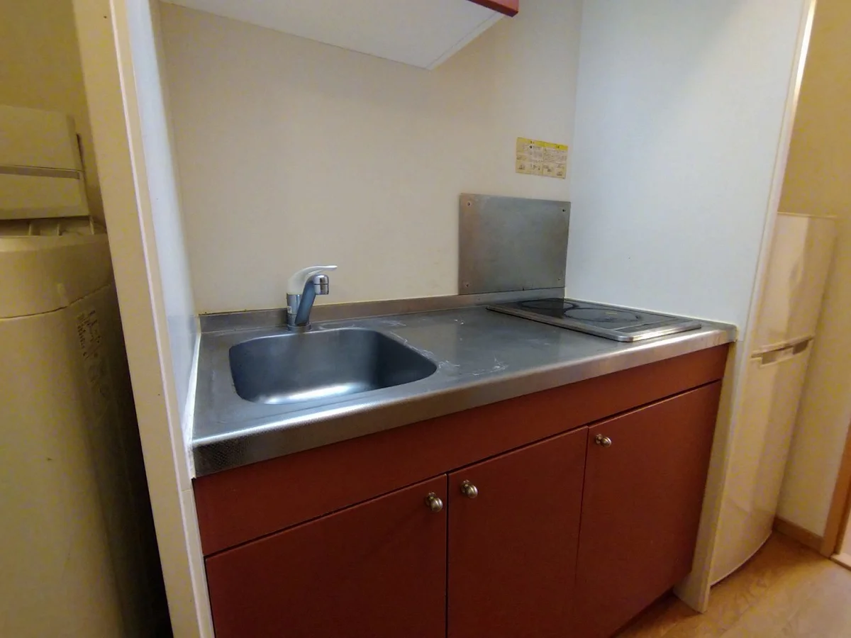 シングルレバー設置　シンク広めです♪