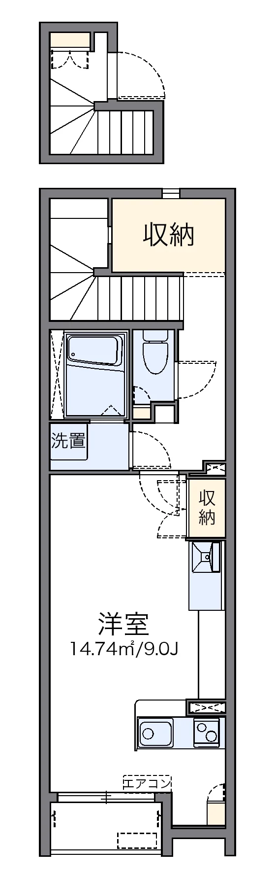 代表的な間取のため実際の間取とは異なる場合があります