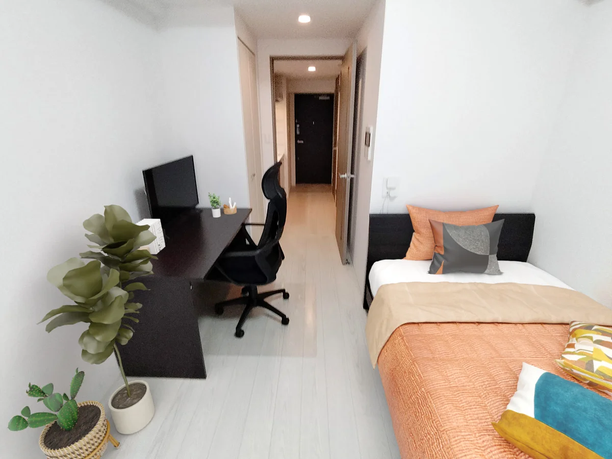 写真はお部屋のイメージです。ラグなどの室内装飾はございません。