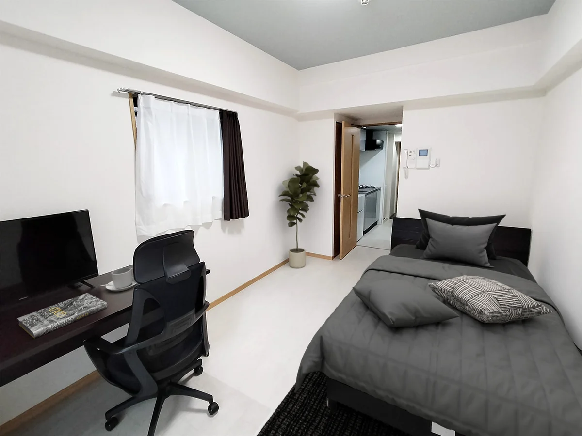 写真はお部屋のイメージです。ラグなどの室内装飾はございません。