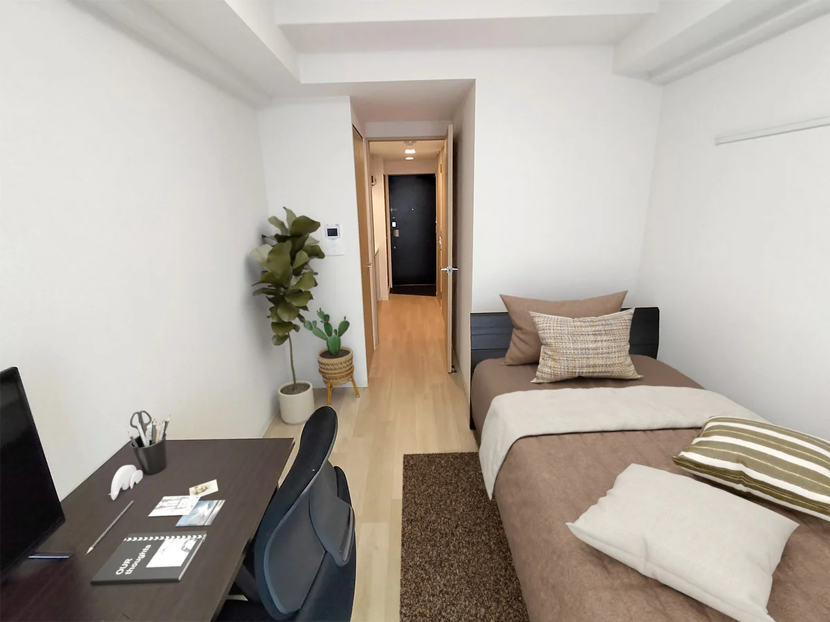 写真はお部屋のイメージです。ラグなどの室内装飾はございません。