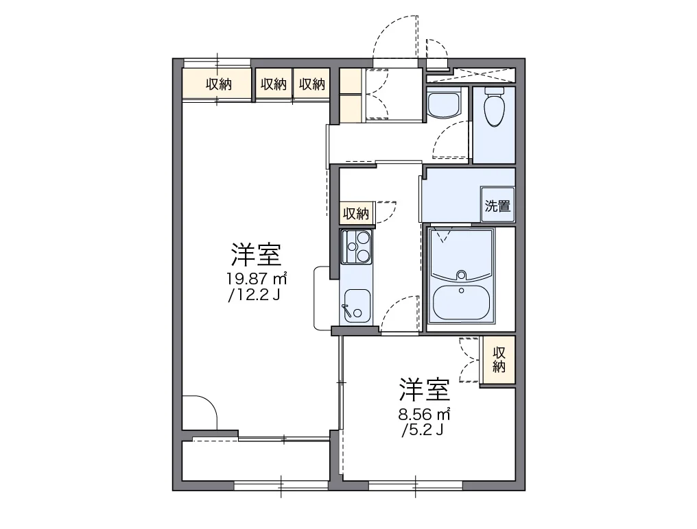 代表的な間取のため実際の間取とは異なる場合があります