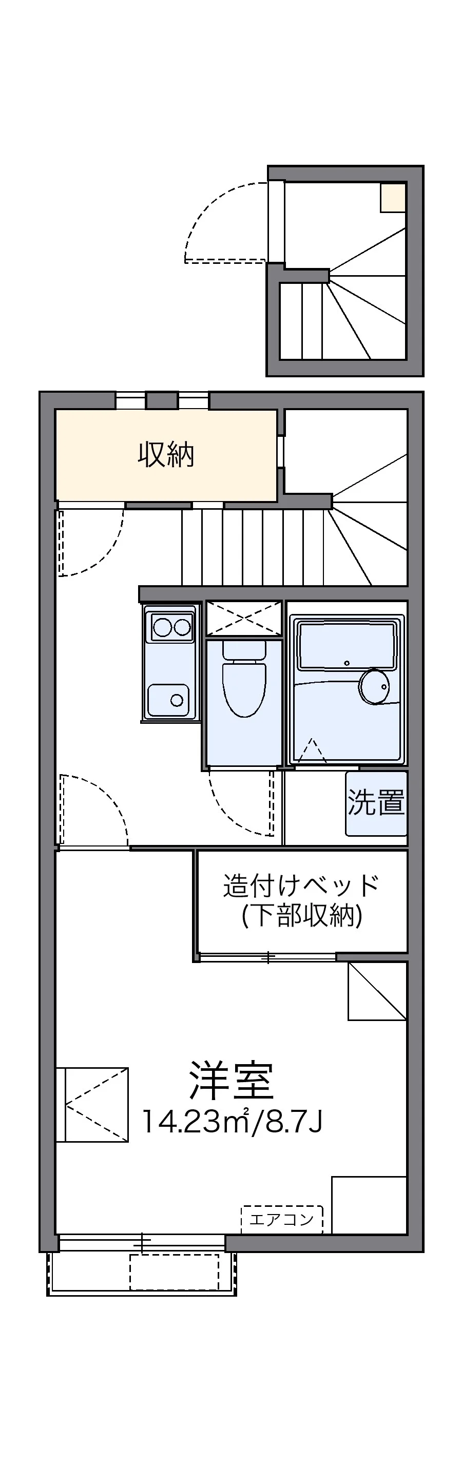 代表的な間取のため実際の間取とは異なる場合があります