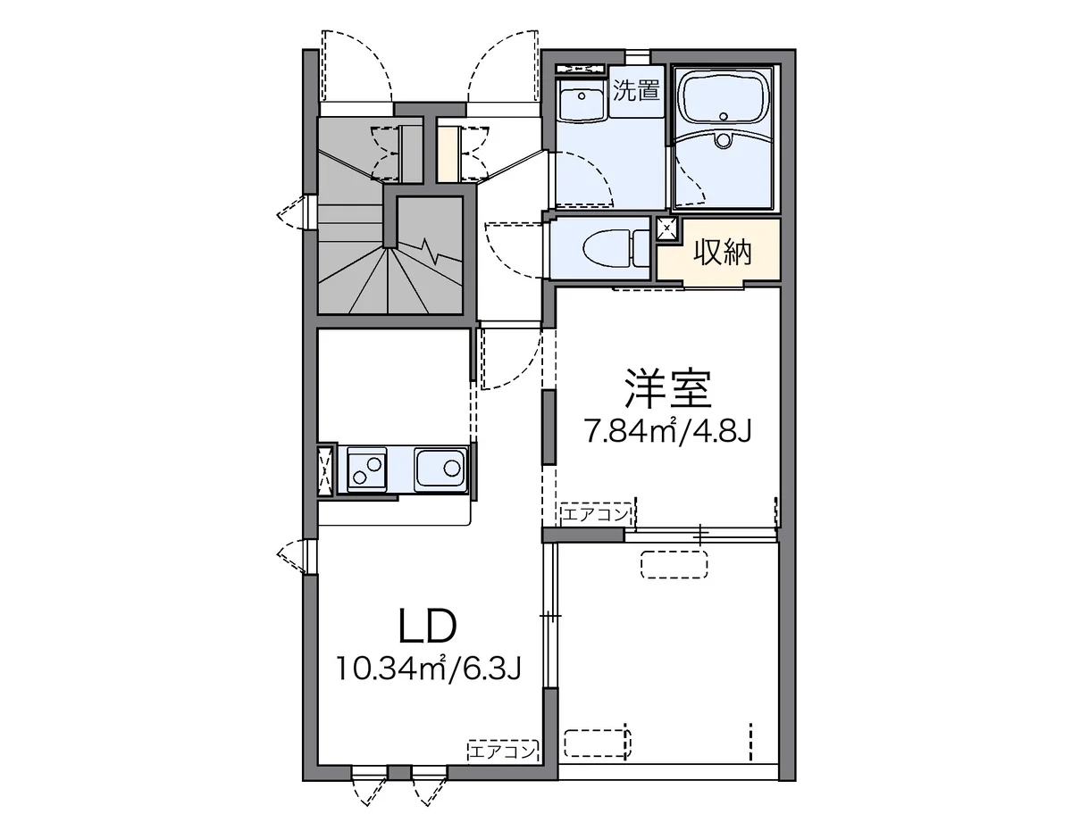 代表的な間取のため実際の間取とは異なる場合があります