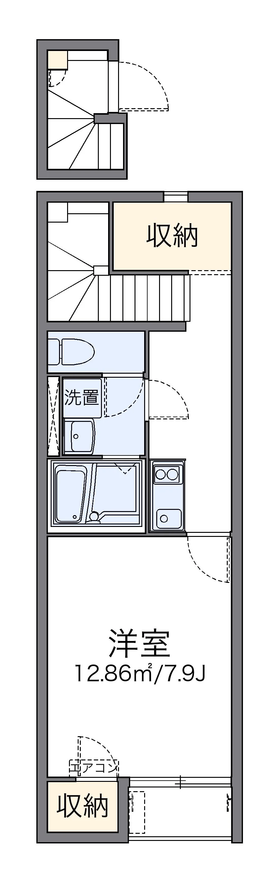 代表的な間取のため実際の間取とは異なる場合があります