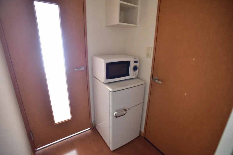 電子レンジと冷蔵庫付いてます♪