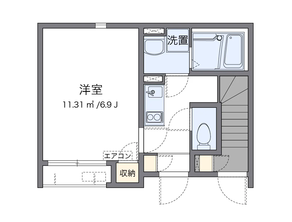 代表的な間取のため実際の間取とは異なる場合があります