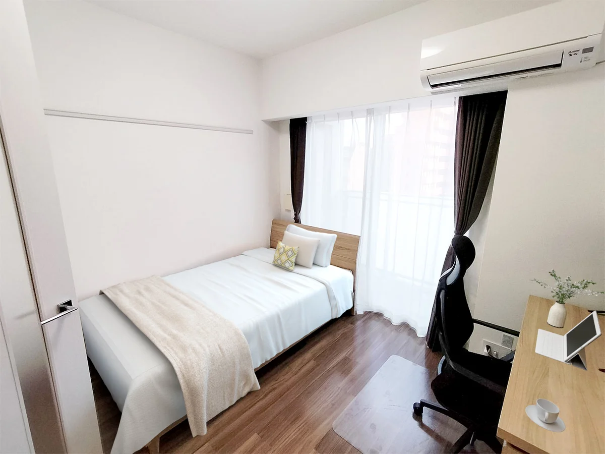 写真はお部屋のイメージです。ラグなどの室内装飾はございません。