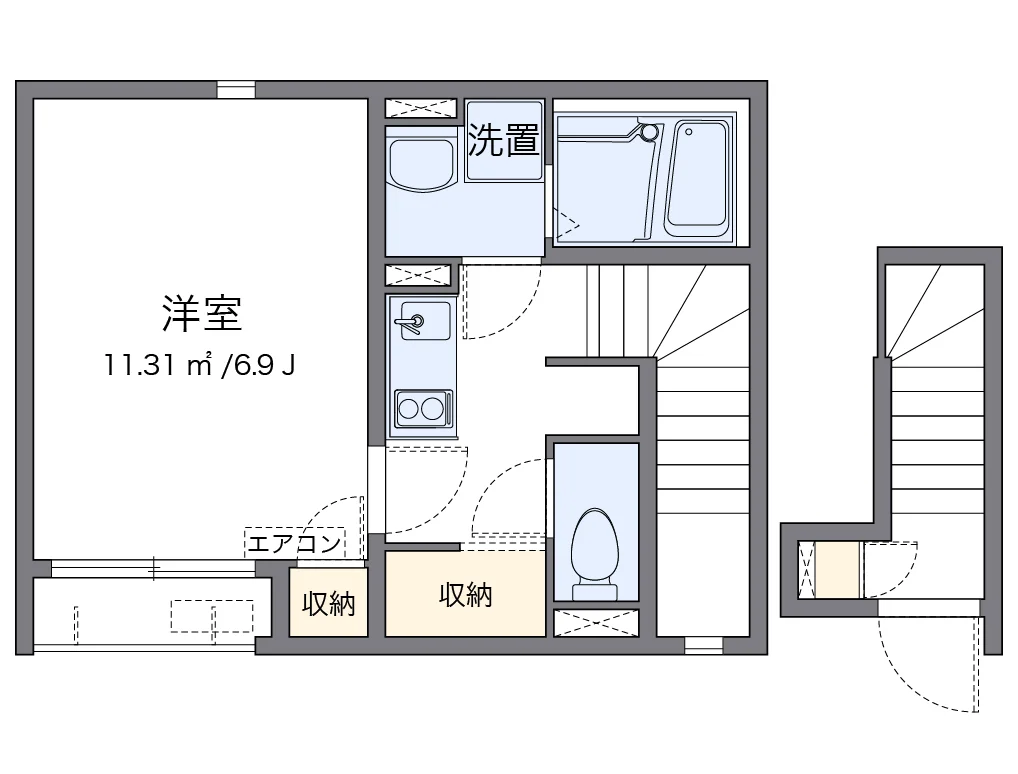 代表的な間取のため実際の間取とは異なる場合があります
