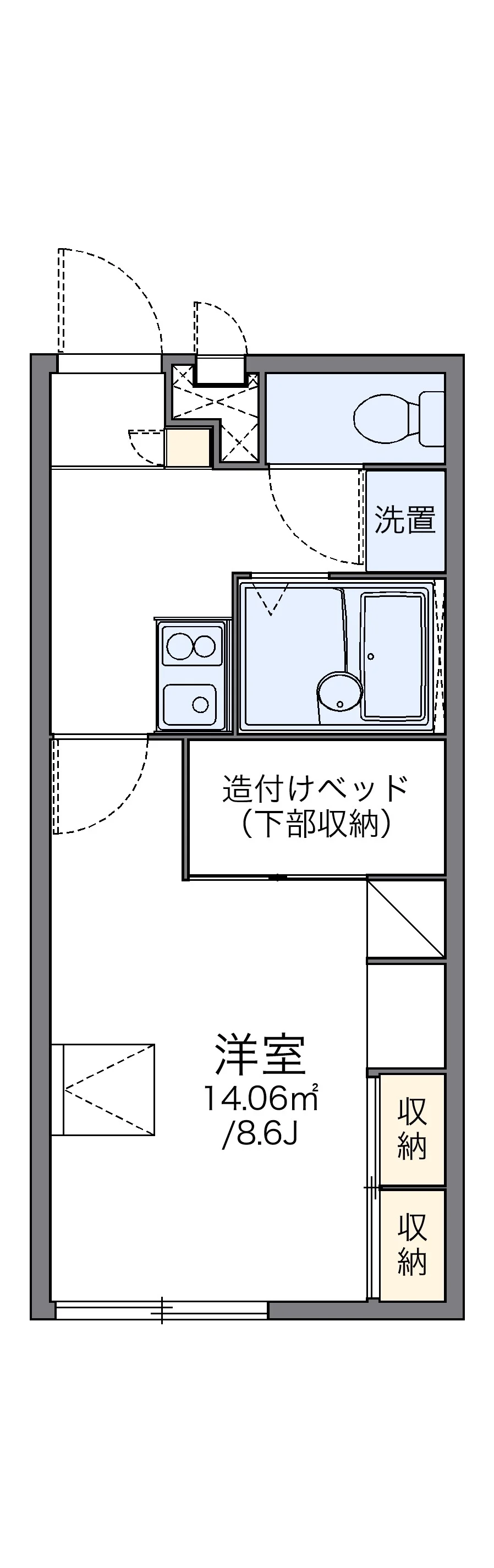 代表的な間取のため実際の間取とは異なる場合があります