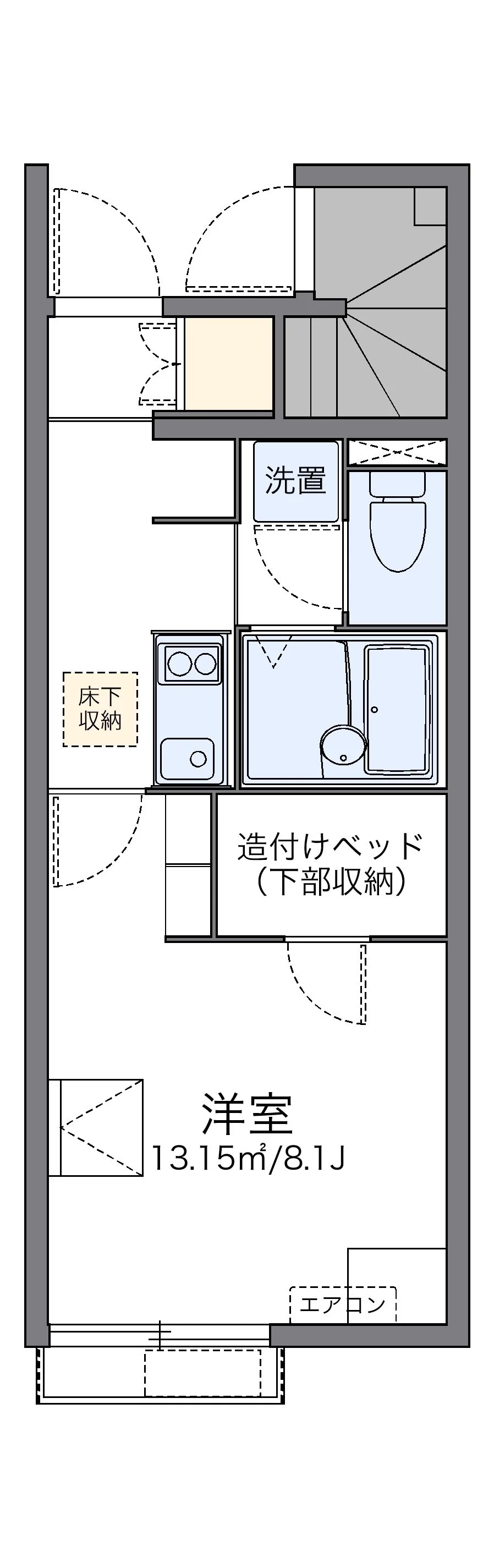 代表的な間取のため実際の間取とは異なる場合があります