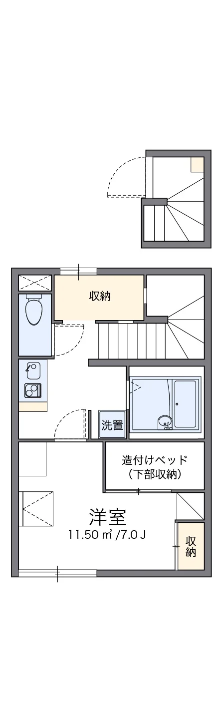 代表的な間取のため実際の間取とは異なる場合があります