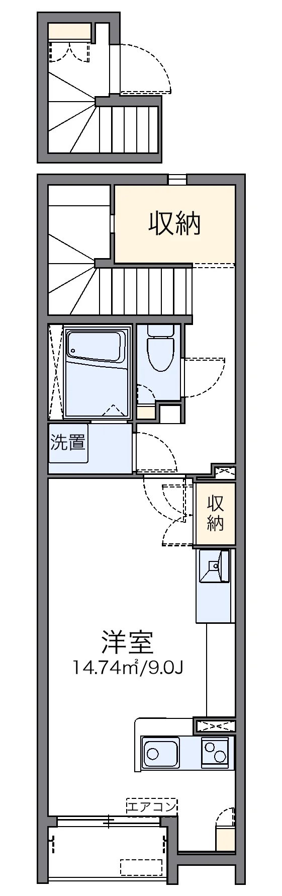 代表的な間取のため実際の間取とは異なる場合があります