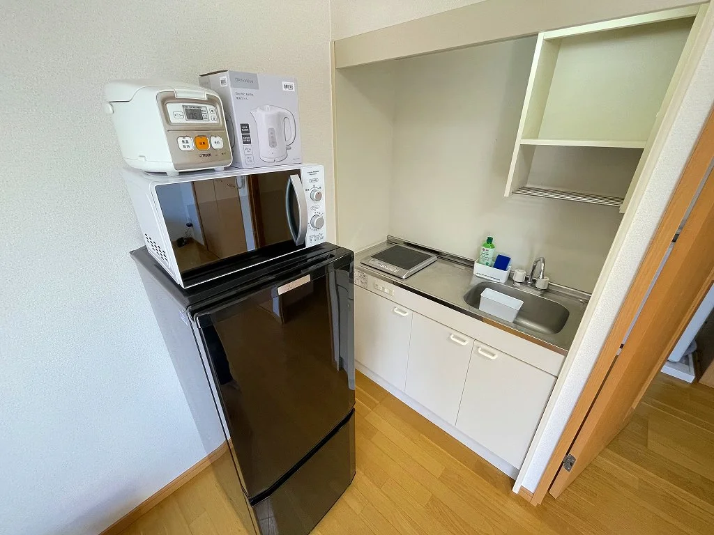 ＩＨ１口コンロ付♪スーパーで食材を買ってきたらすぐにお料理に取り掛かれます！