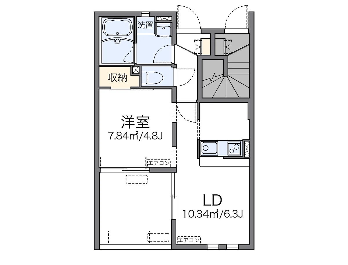 代表的な間取のため実際の間取とは異なる場合があります