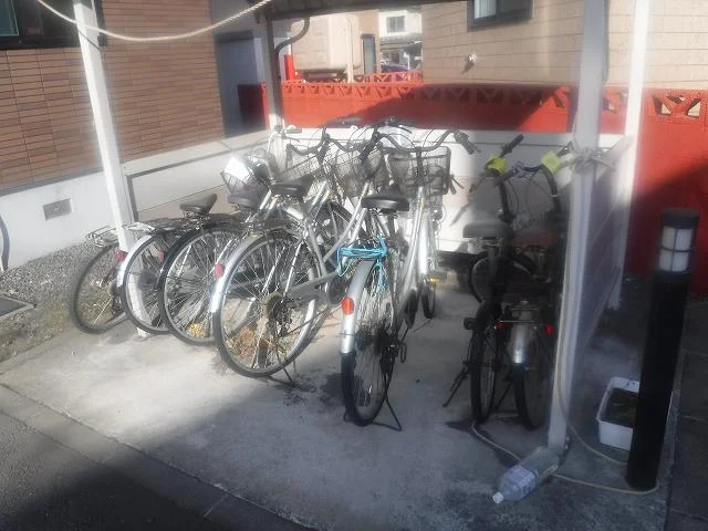 駐輪場です！