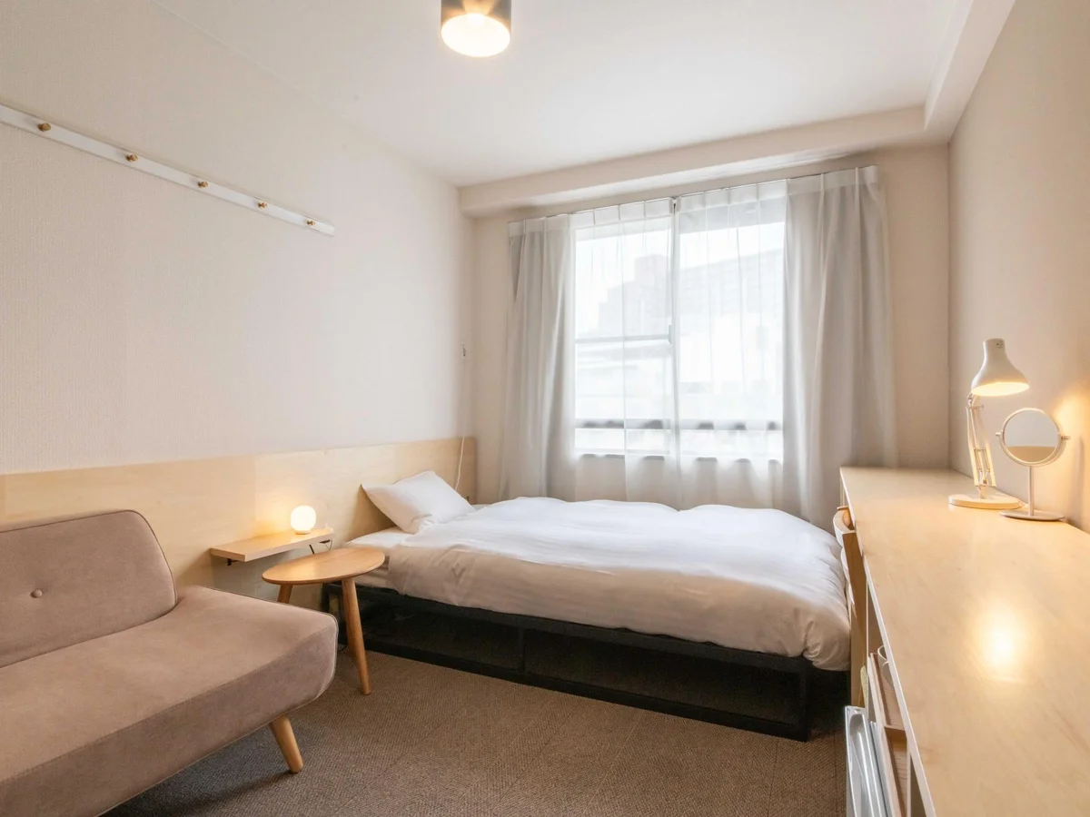 お部屋はシンプルなワンルーム。居心地の良さにこだわっています！お部屋はシンプルなワンルーム。居心地の良さにこだわっています！