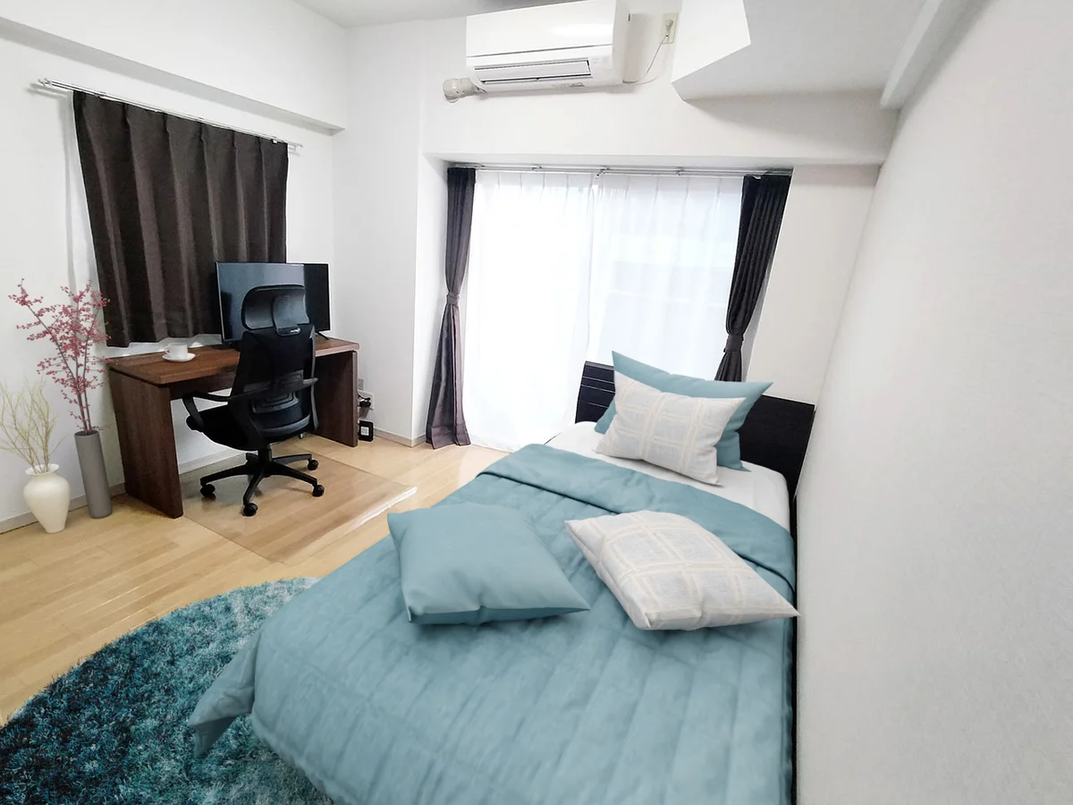 写真はお部屋のイメージです。ラグなどの室内装飾はございません。