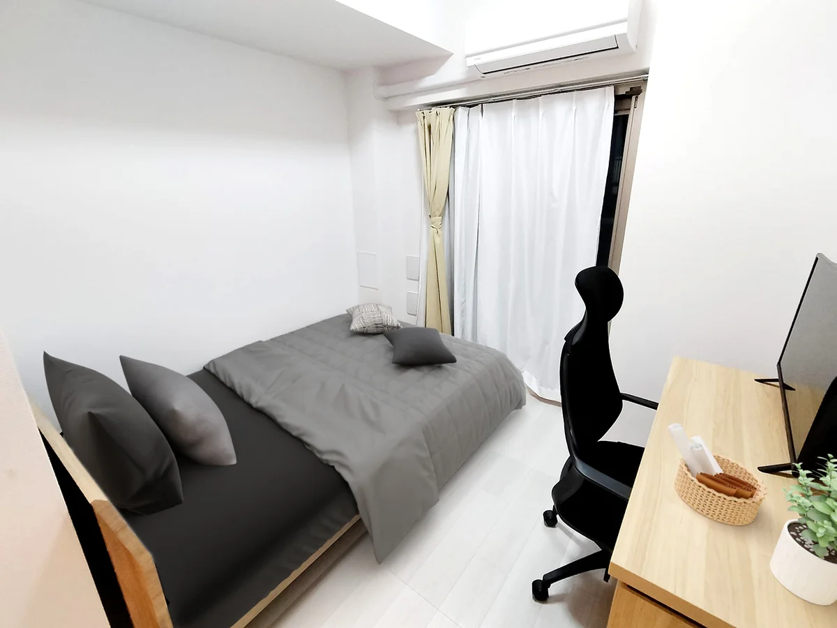 写真はお部屋のイメージです。ラグなどの室内装飾はございません。