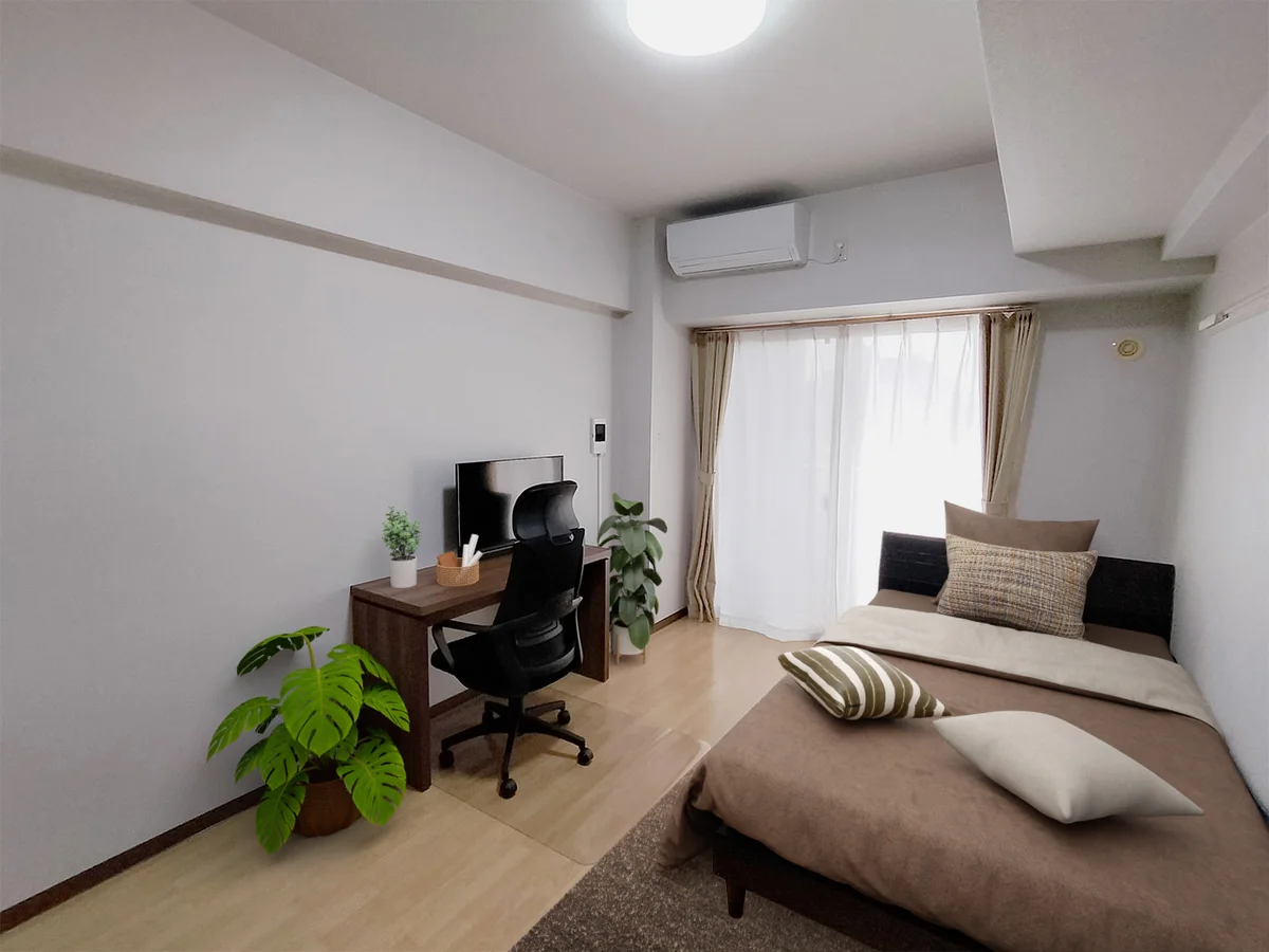 写真はお部屋のイメージです。ラグなどの室内装飾はございません。