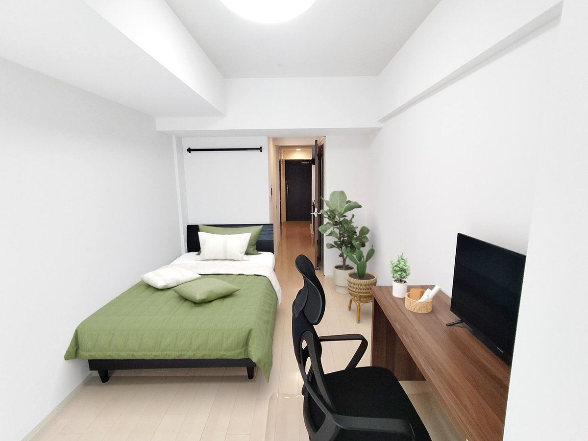 写真はお部屋のイメージです。ラグ等の室内装飾はございません。