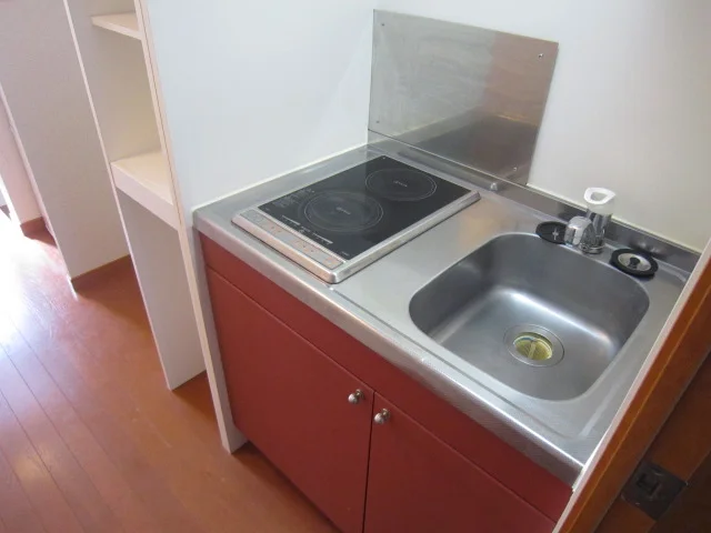 2口電気コンロ付き