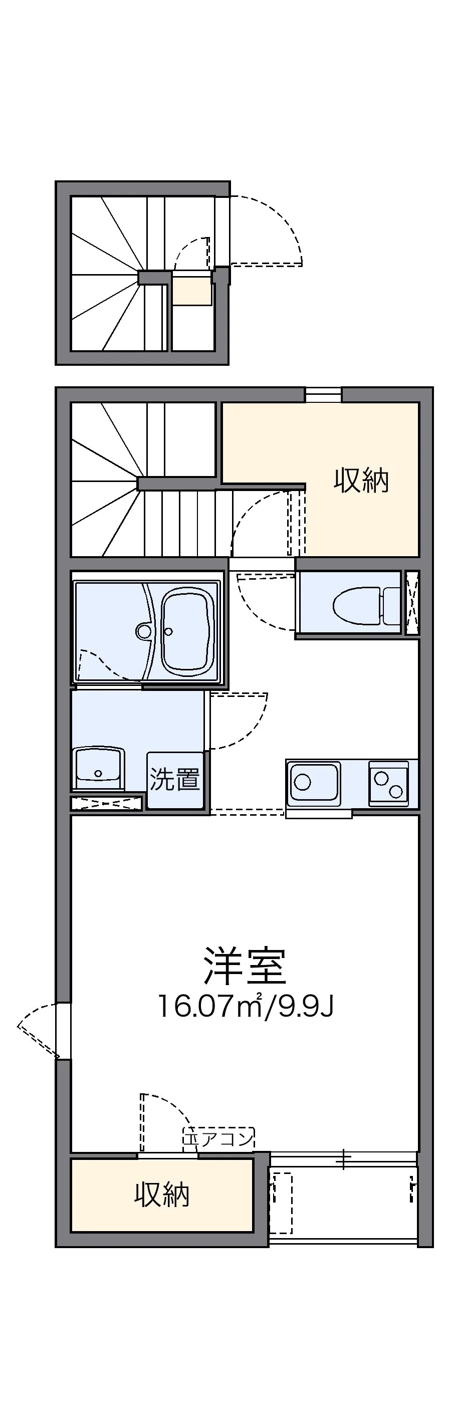 代表的な間取のため実際の間取とは異なる場合があります