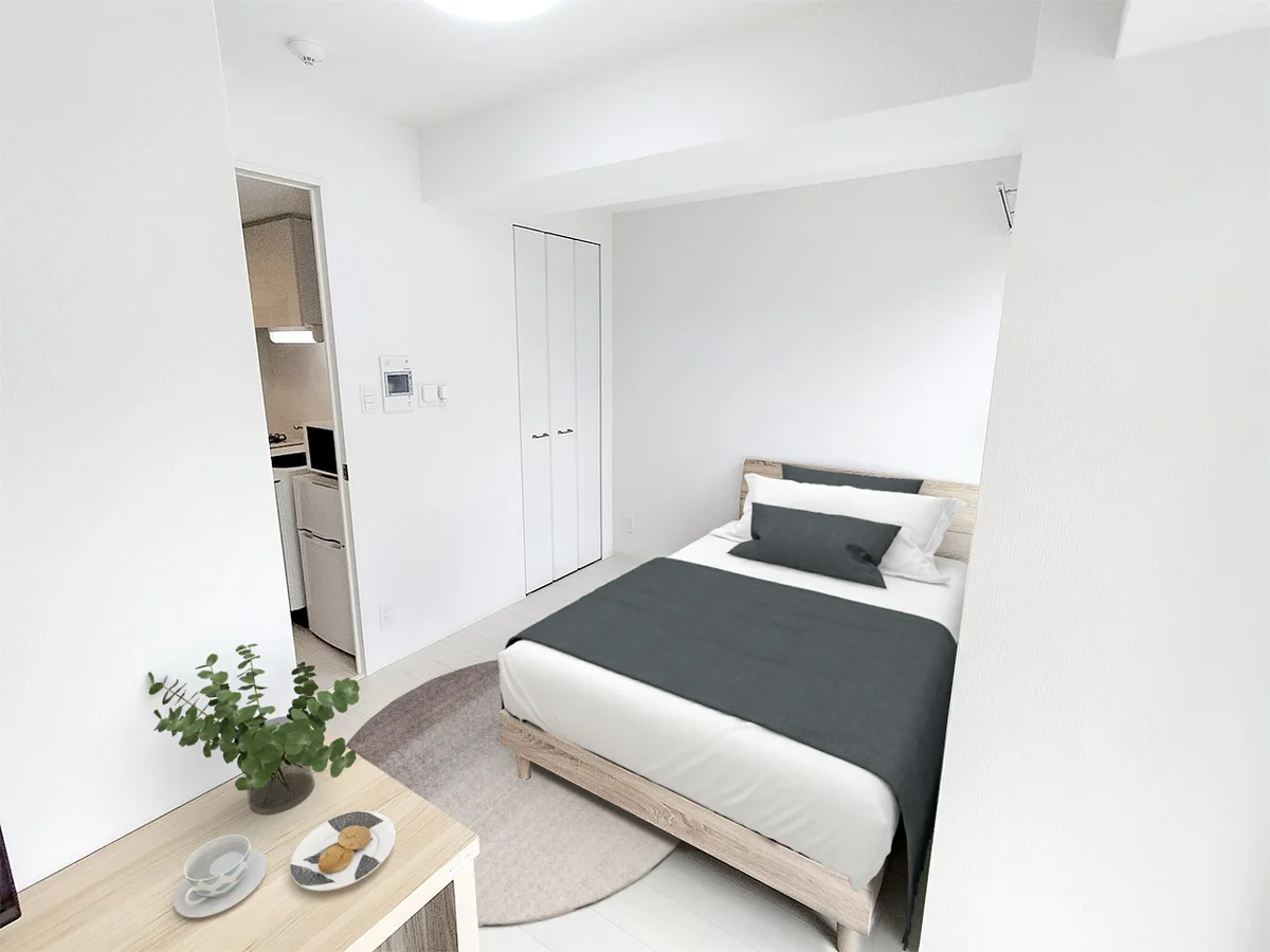 写真はお部屋のイメージです。ラグなどの室内装飾はございません。