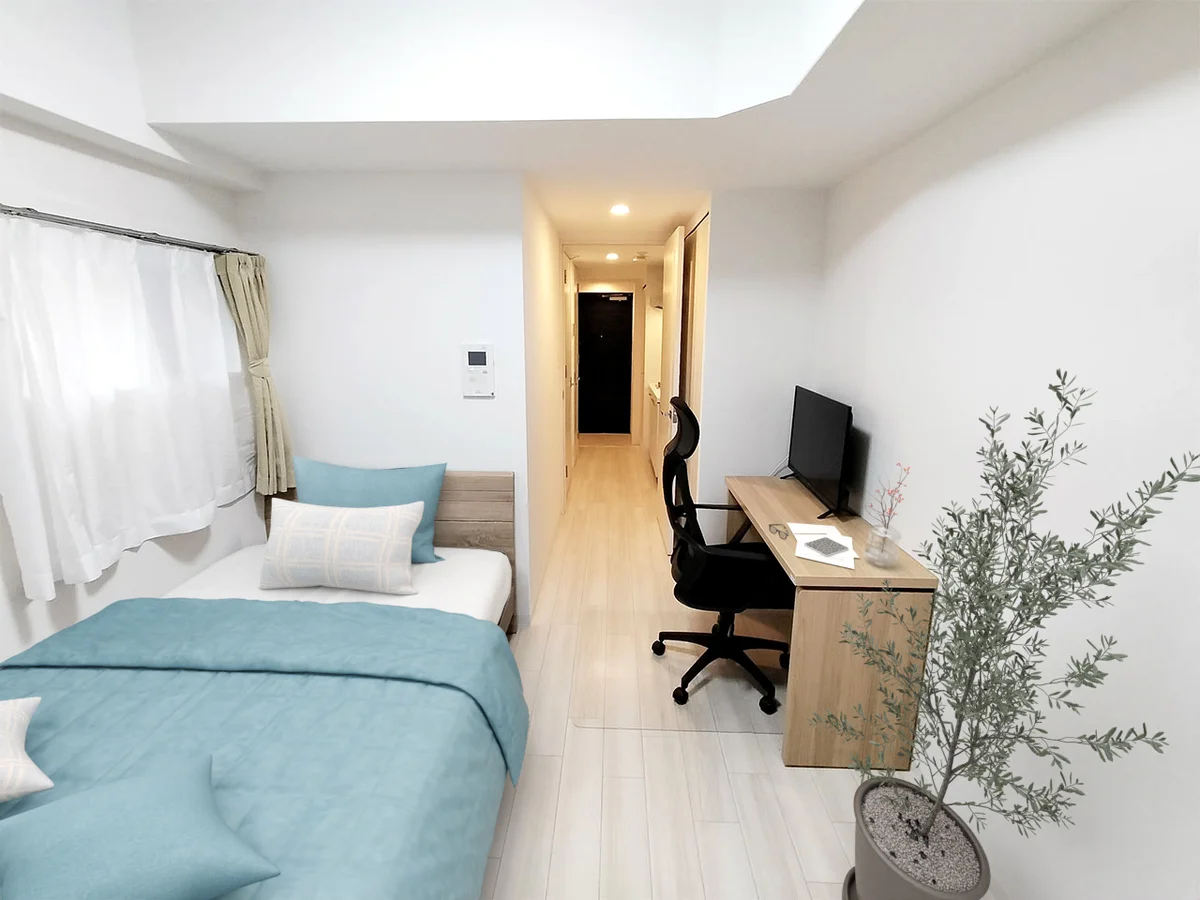 写真はお部屋のイメージです。ラグなどの室内装飾はございません。