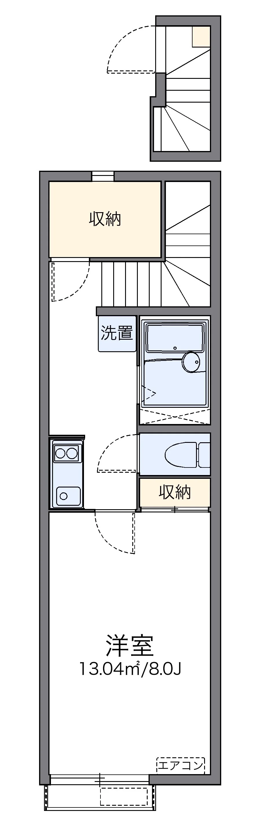 代表的な間取のため実際の間取とは異なる場合があります