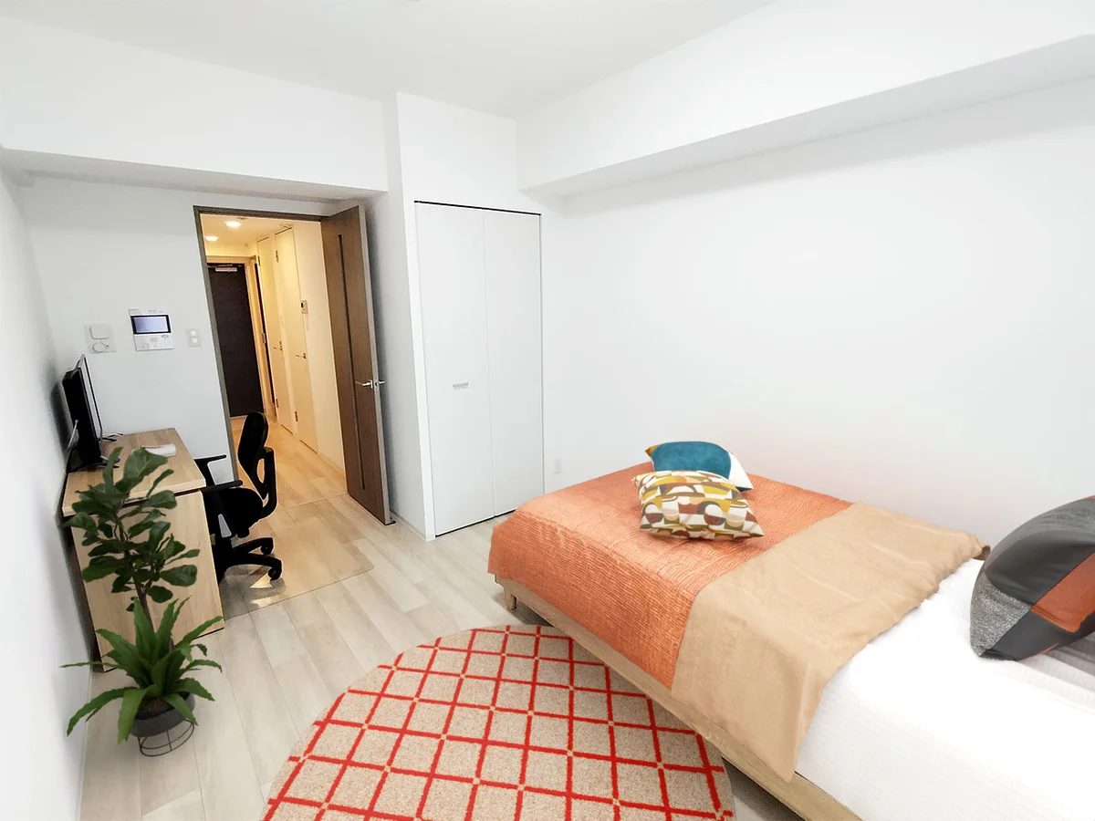 写真はお部屋のイメージです。ラグなどの室内装飾はございません。