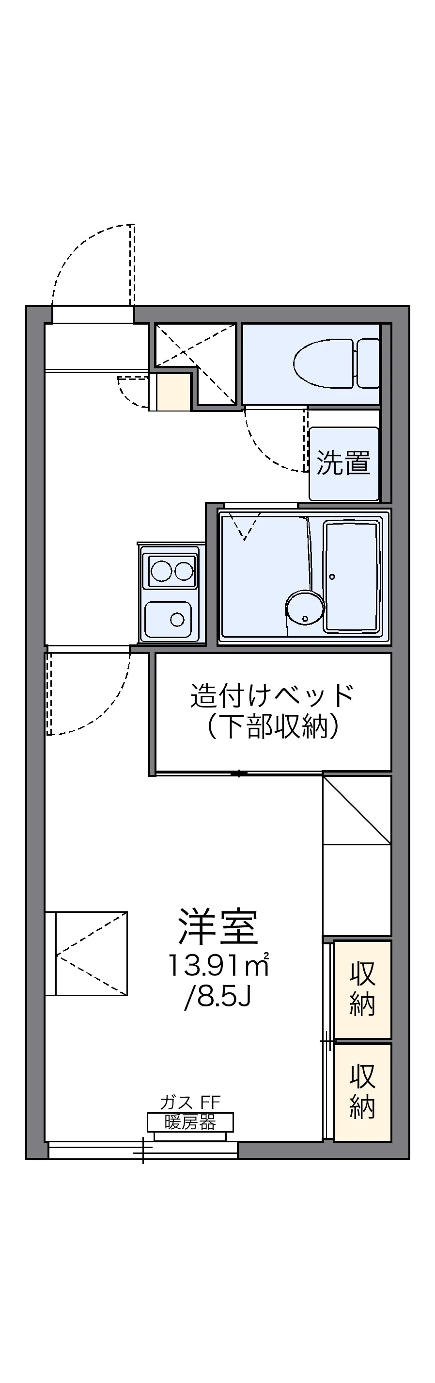 代表的な間取のため実際の間取とは異なる場合があります