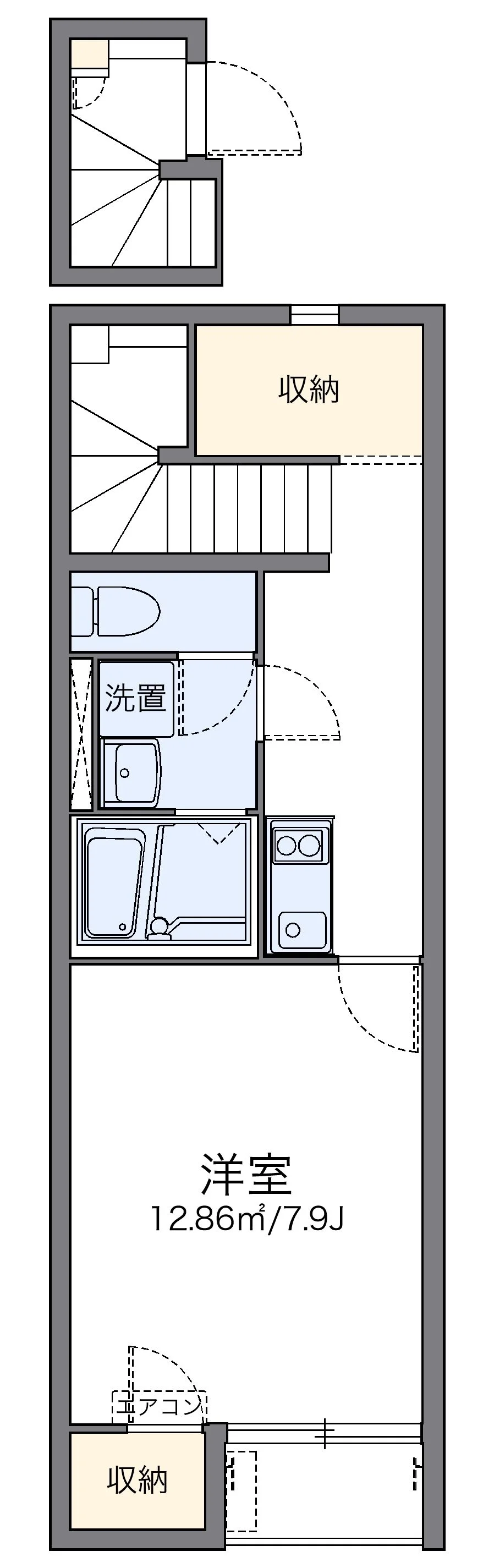 代表的な間取のため実際の間取とは異なる場合があります
